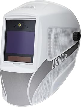 Eastwood L6700 Large View MIG TIG Auto Darkening Welding Helmet Matte White with LED Light
