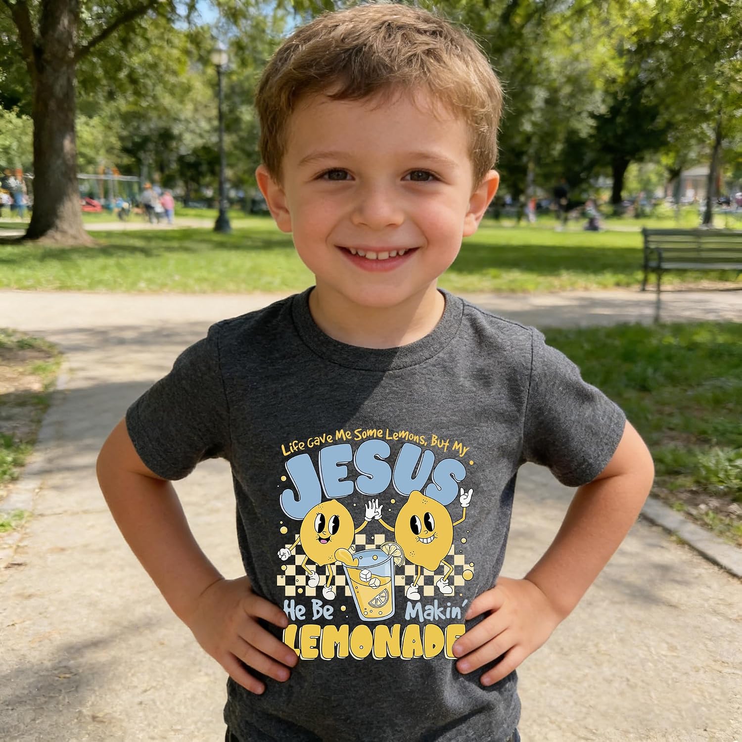 Kids Toddler Boys Girls T-Shirts Nothing is Too Big for Jesus Bible Verse Religious Short Sleeve Shirts Tops 2-7 Years