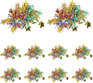 SHOWERORO 10pcs Cheerleading Dancing Pompoms Hand Flower Wristband