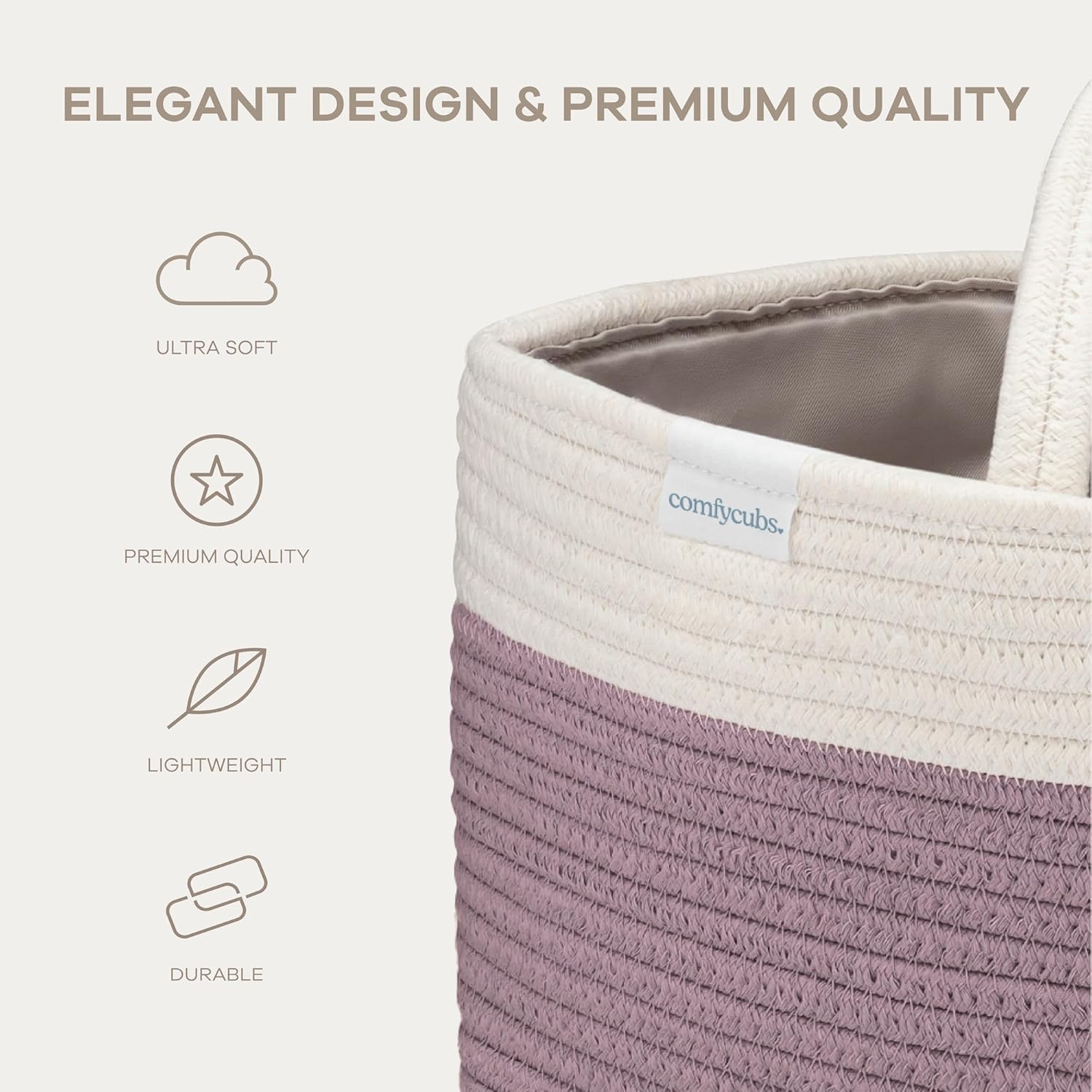 Muslin Nursing Cover Pack of 2 and Rope Diaper Caddy Organizer Bundled by Comfy Cubs