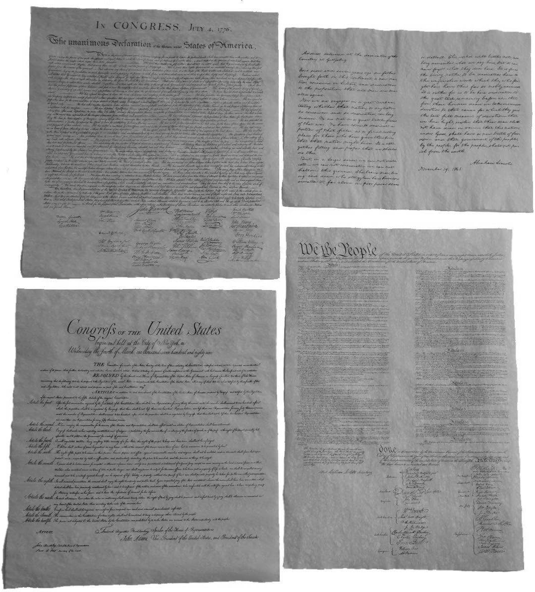 Antiqued Parchment Paper US Historical Documents