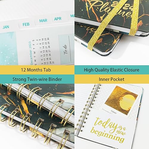 Miniatura 6 de Agenda 2024 para año académico, semanal y mensual para mujeres, agenda para estudiantes 2024