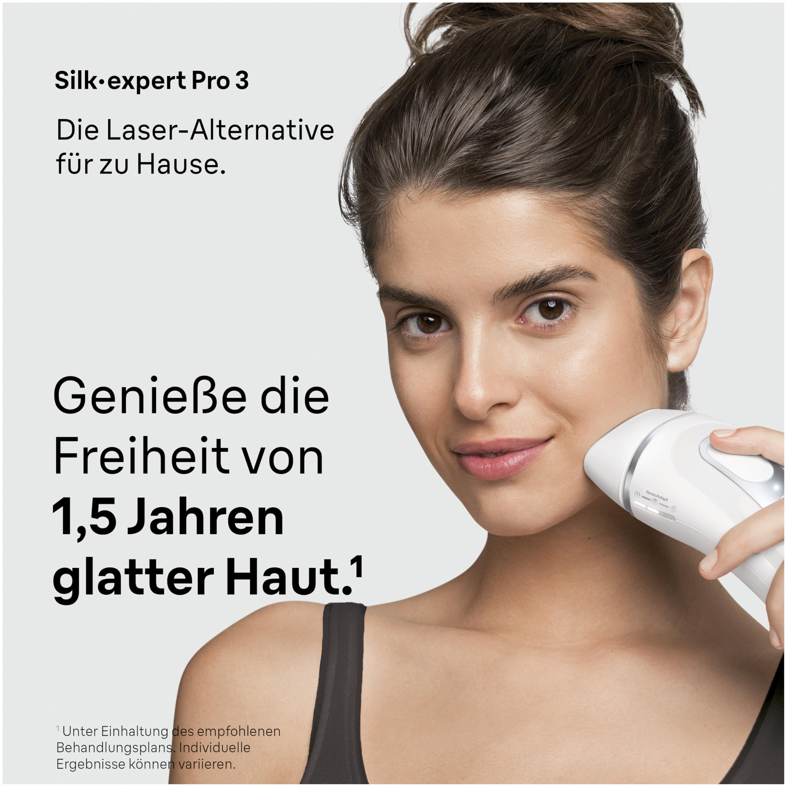 Braun Silk·expert Pro 3 IPL Haarentfernung Gerät PL3222 Weiß Silber