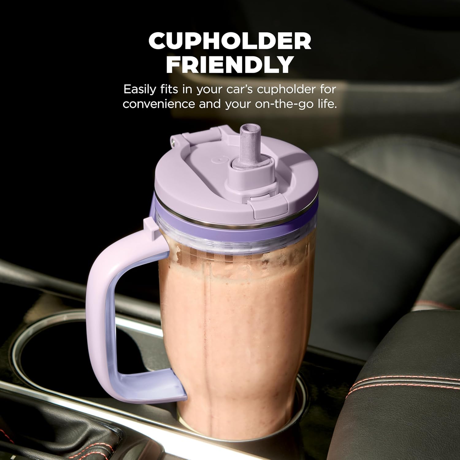 Ninja BlendBOSS | Personal Smoothie Tumbler | 26oz Travel Tumbler w/Leakproof Lid, Detachable Straw & Integrated Chug Spout | Dishwasher Safe & BPA Free | Lavender Lemonade | XSKDB326SLPR| 2025 - Image 5