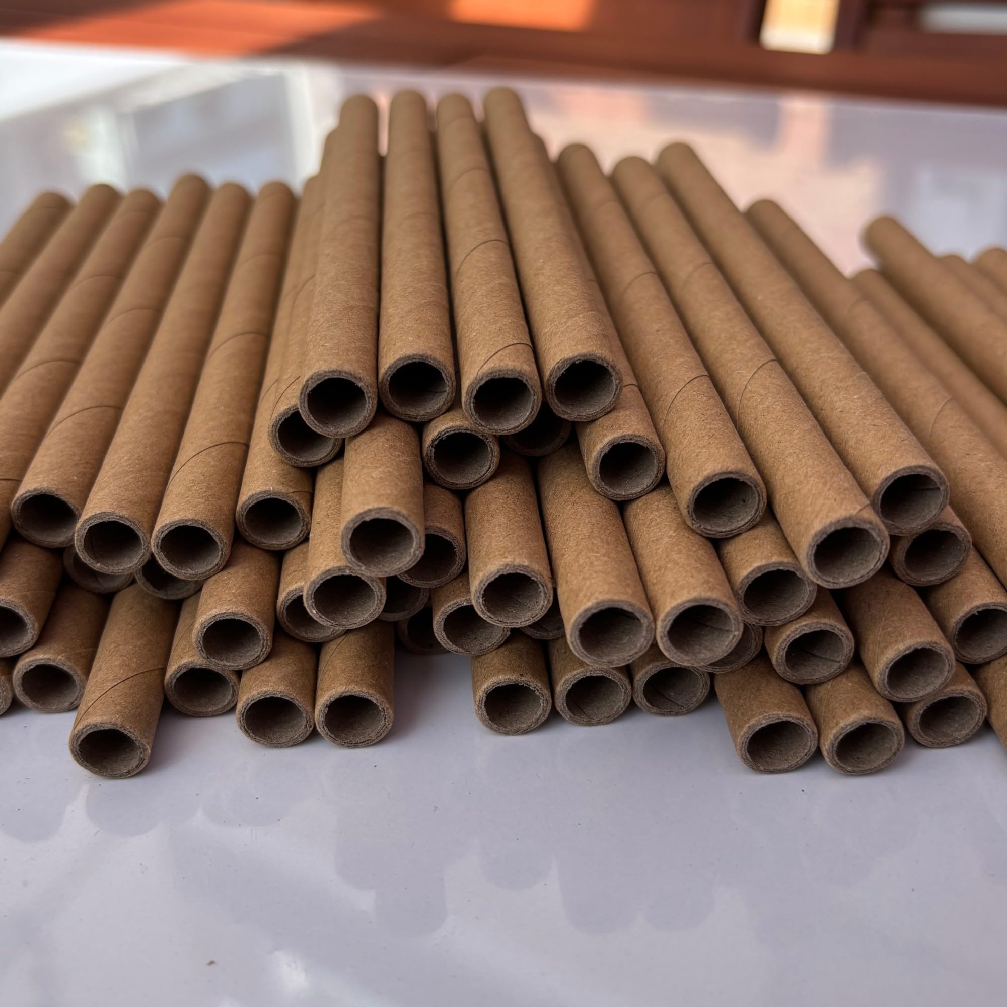 100 Mason Bee Tubes 15cm x 8mm Nesting Refill Cardboard Tubes Bee House Inserts