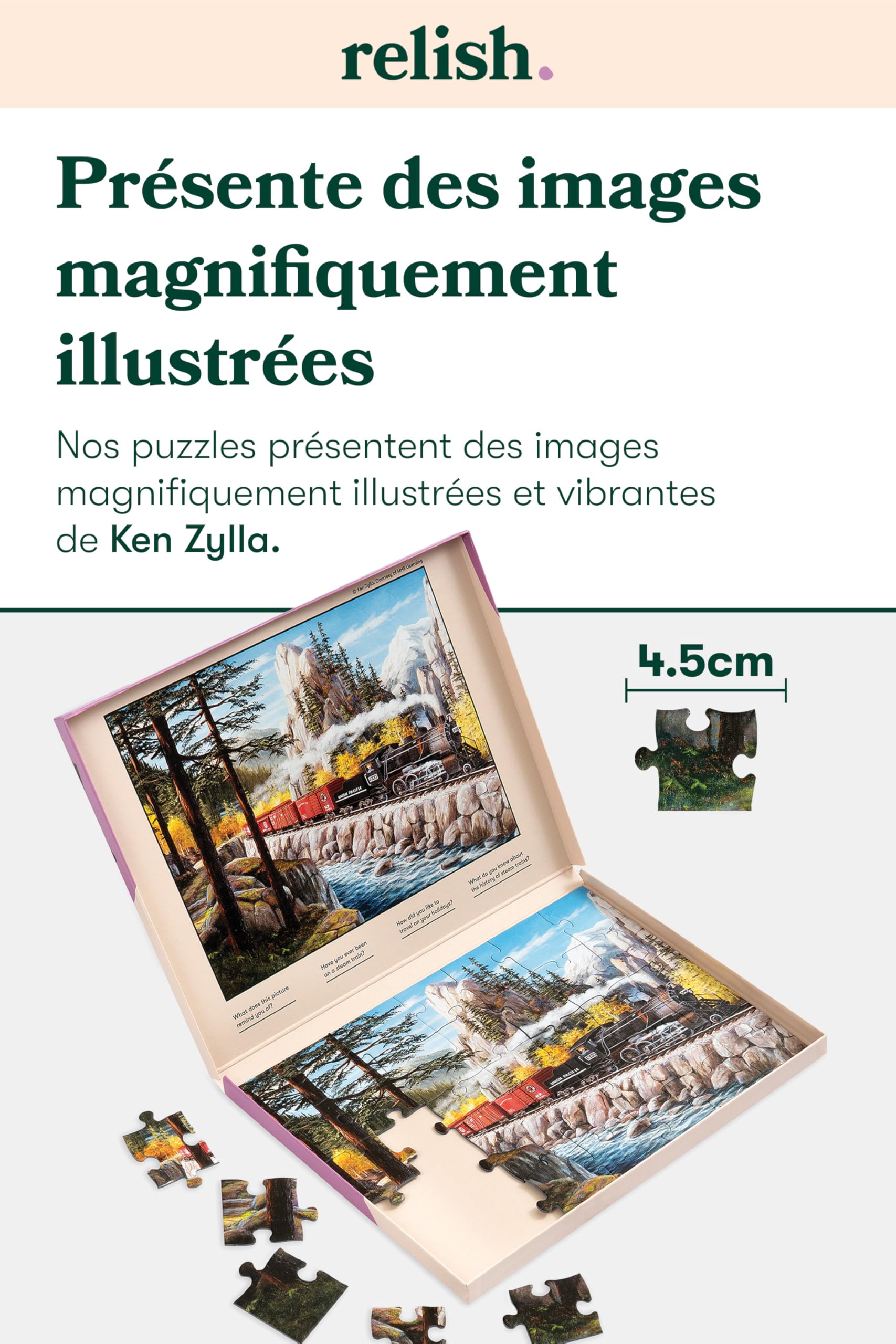 Relish ‘Steam Train’ Puzzle 35 Pièces : Activités Adaptées aux Seniors Atteints de Démence ou d’Alzheimer