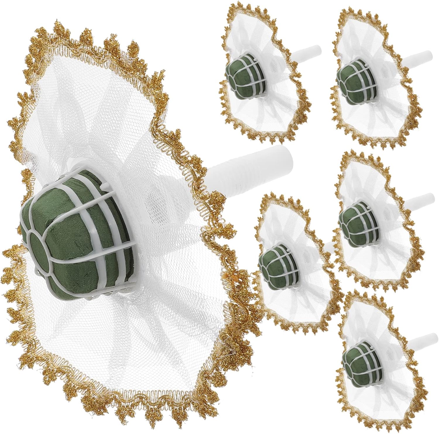 Happyyami 6 Set Bouquet of Flowers Artificial Bouquet Holder Flower