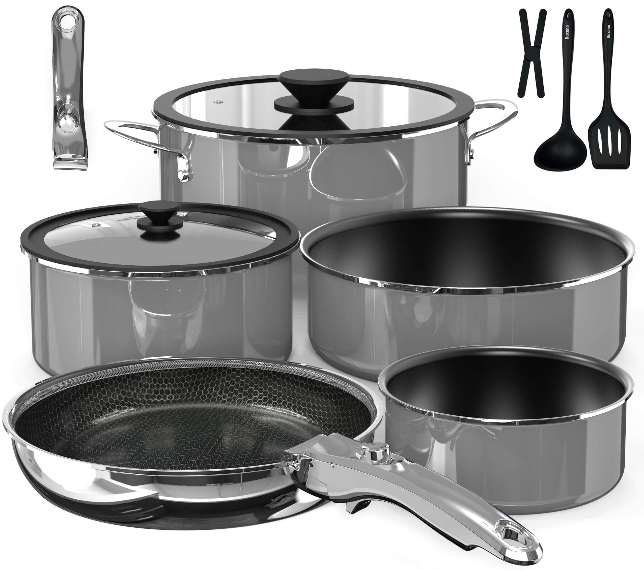 Pro DUXANO Ceramic Pots and Pans Set & 2026 Upgraded Hybrid 