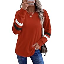 WIHOLL Womens Long Sleeve Tops Lightweight Sweatshirts Tunic Sweaters Winter Clothes