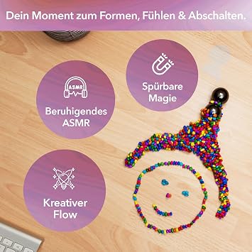 myHodo Crack Magnets Bundle 2X Magnetkugeln (33mm) & 550+ Bunte Magnetsteine (~6mm) Taktiles Magnet-Set für ASMR Stressabbau & Kreativität Anti-Stress Geschenk Fokus & Entspannung