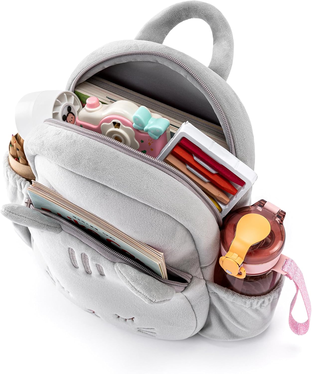 Lazada Toddler Backpack Plush Backpack Toddler Girls Backpack Cat Animal Kids Backpacks for Girls Pink Kitty Plush Bag Age 3+ - Image 5