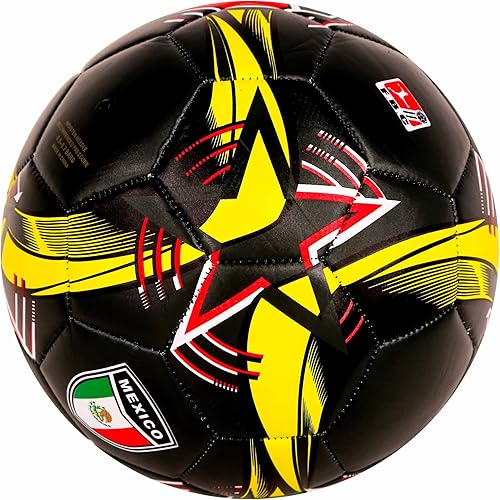 Miniatura 5 de CLASICO Pelota oficial del equipo nacional de México, talla 5, diseñada para edades de 12 años en adelante, incluye aguja y bomba