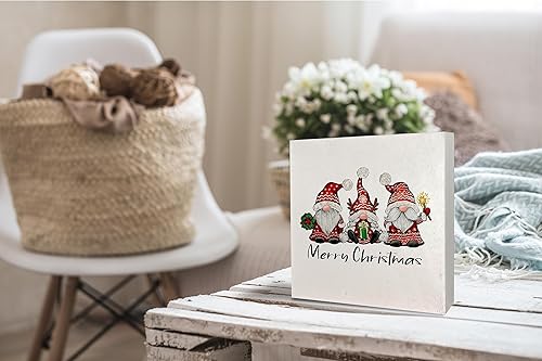 Miniatura 3 de Letrero de Feliz Navidad, letreros de Navidad, placa de madera de gnomo de Navidad, letrero de feliz Navidad para mesa, letreros de Navidad para