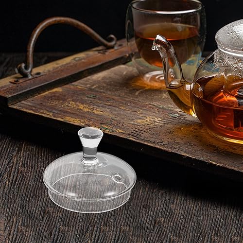 Miniatura 3 de Luxshiny Tapa de vidrio para tetera, cubierta de vidrio para tetera, tapa de repuesto para tetera, tapa superior y floreciente, tapas de infusor de