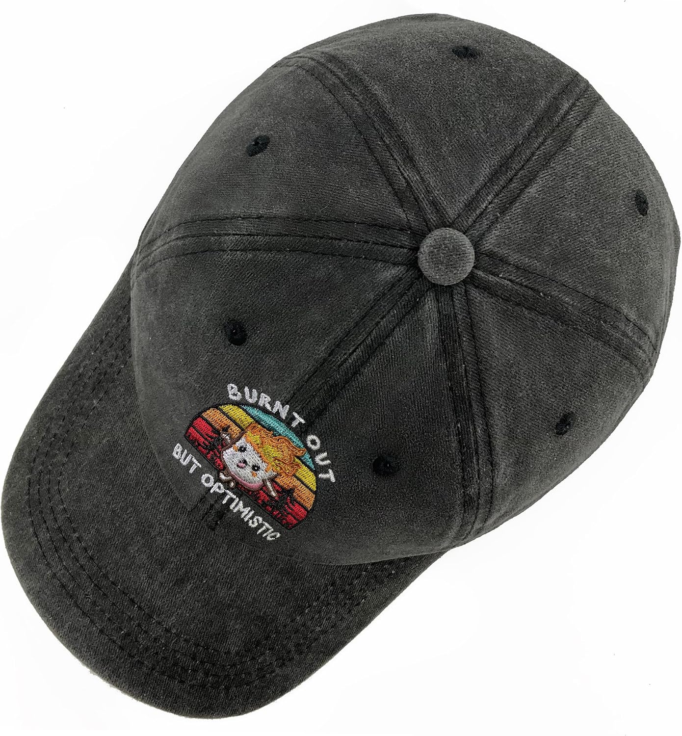 Embroidered Baseball Cap Vintage Washed Cotton Hat for Men Women image 3