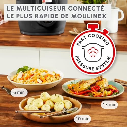 Moulinex Cookeo Wi-Fi with Extra Crisp, Multicooker, 14 Cooking Modes, Pressure Cooking, Air Fryer, Easy Step-by-Step Recipes, CE96X8F0 - 4