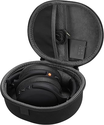 Linkidea Headphones Carrying Case Compatible with Skullcandy Crusher Wireless, Hesh 3, Crusher ANC, 360 Headphones Protective Hard Shell Headset Travel Bag with Room for Cable Black