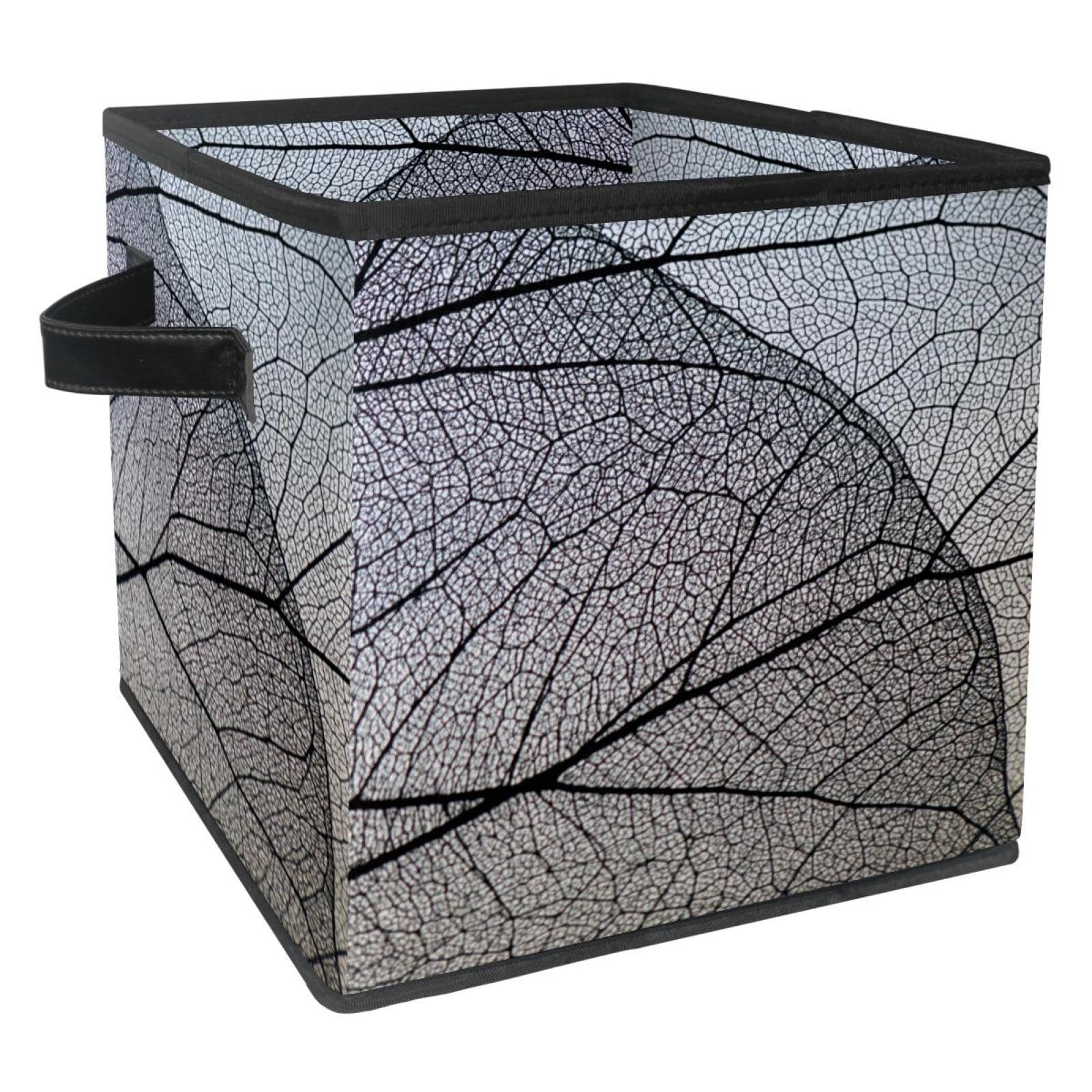 Boîte de rangement pliable en tissu avec poignées pour placards et chambre