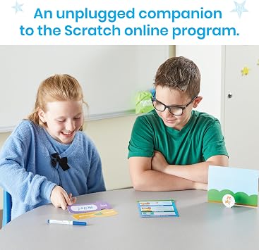hand2mind Scratch Block-Based Coding Student Activity, Learn to Code, Computer Science and Programming for Kids, STEM Activities, STEM Classroom, Coding for Kids 8-12, Science Teacher Supplies