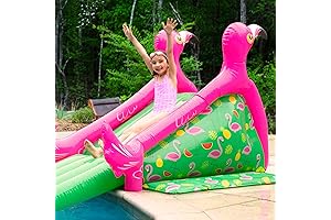 Giant Inflatable Flamingo Pool Slide for Kids