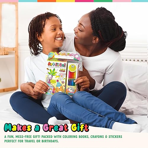 Miniatura 6 de Bright Stripes Art on The Go Collage Fun Jungle Theme Travel Kit para niños a partir de 3 años  Actividad sin desorden con crayones y calcomanías