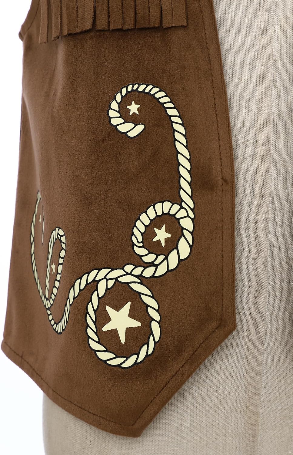 Choomomo Boys' Sleeveless Fringe Vest Faux Suede Vest Tops Western Cowboy Waistcoat Trendy Fall Outerwear