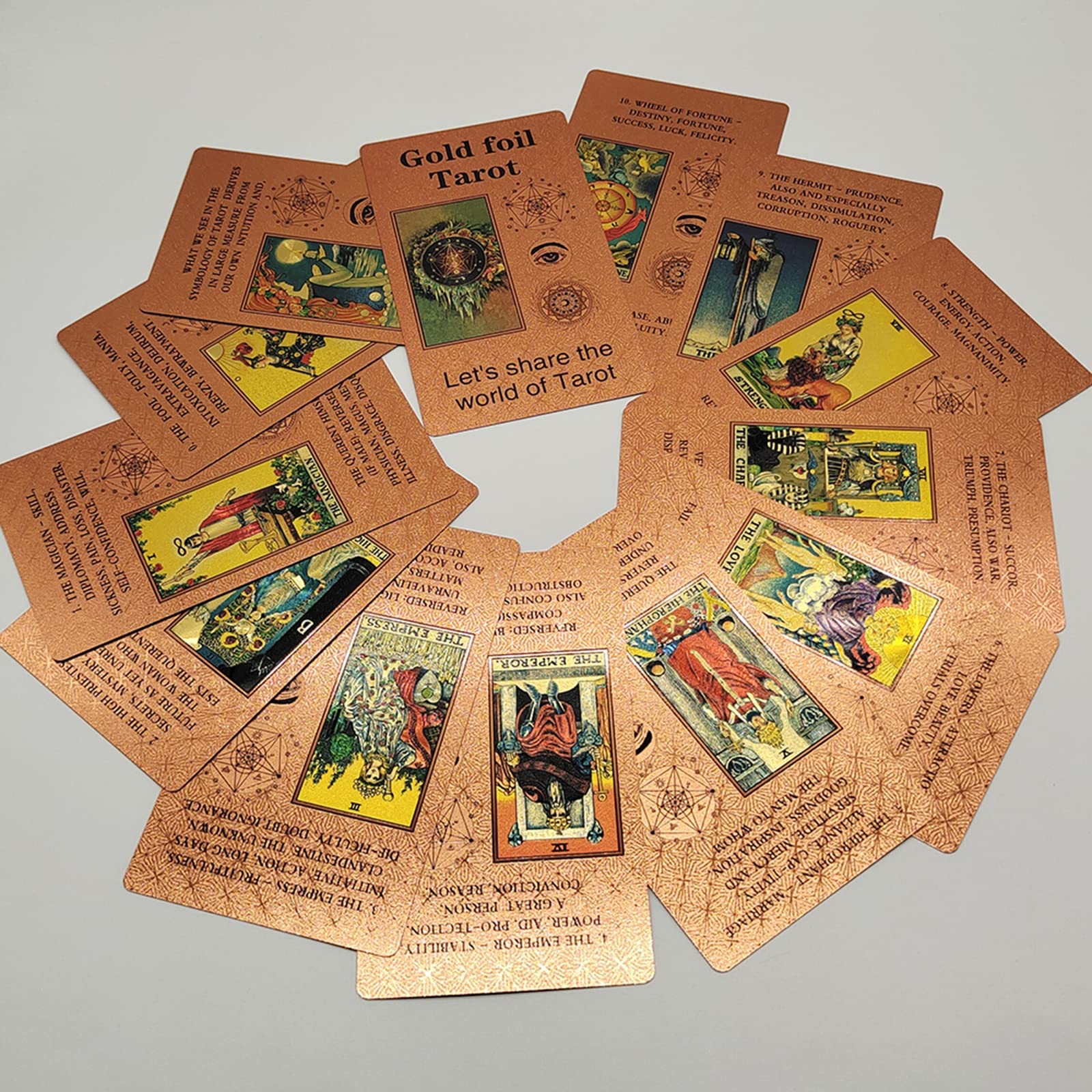 Tarot-Karten Anfänger-Set, Wasserdichtes PVC-Falten-Deck, Farbwechselnde Klassische Karten Mit Reiseführer, Exquisite Box für Anfänger und Experten, C (Far
