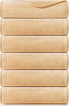 6 Pack Oversized Bath Towel Set 35in x 70 inches Brown Bathroom Towel Extra Large Bath Sheets for Shower Pool Beach Bathroom Super Absorbent Soft Quick Dry Towels Brown, 70 * 35