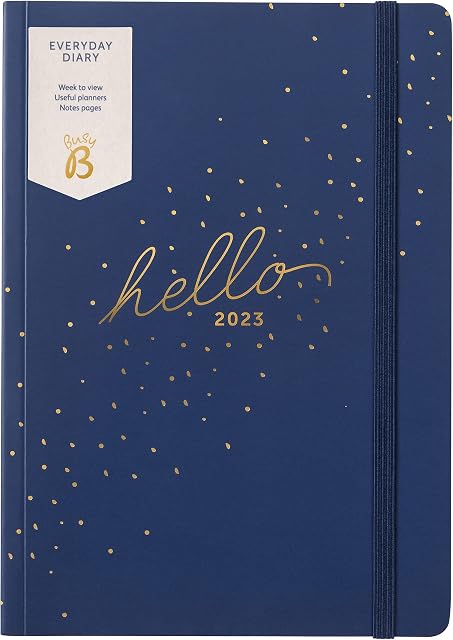 Busy B Everyday Diary January to December 2023 - A5 Navy - Week to View Planner with Notes