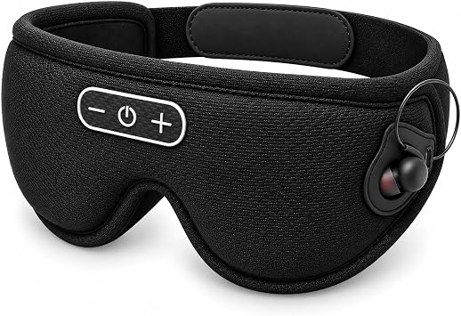 Bluetooth 5.4 Sleep Mask with Earbuds, 3D Blackout Eye Mask for Sleep
