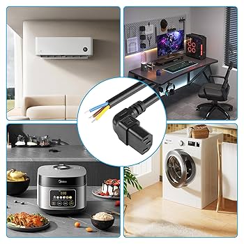 CERRXIAN 2 PCS 90°左IEC 320 C14オス3ピン CERRXIAN 2 PCS 90°左IEC 320 C14オス3ピン Amazon | CERRXIAN IEC