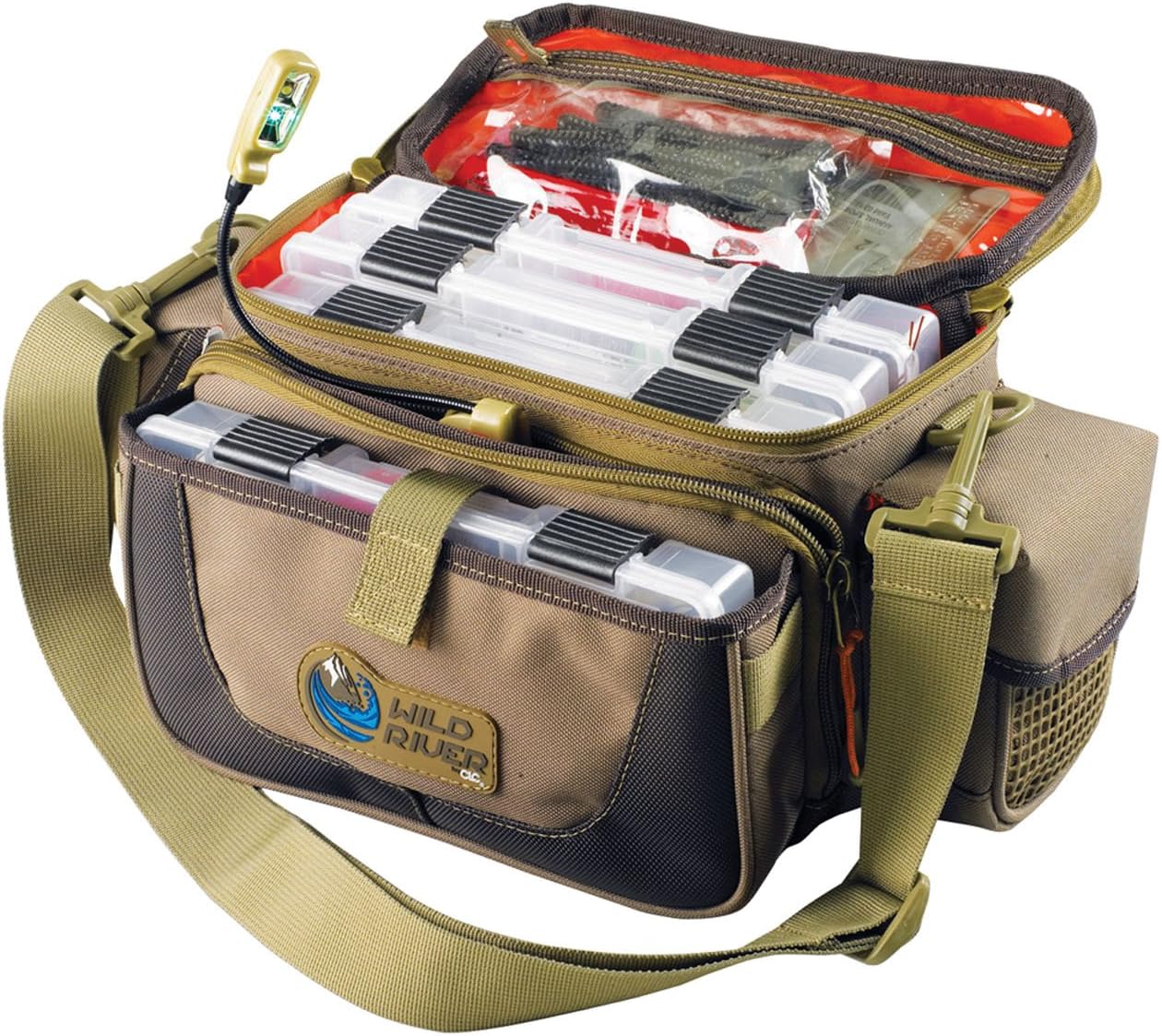 Wild River MISSION Lighted Small Convertible Tackle Bag With 4 PT3500 Trays
