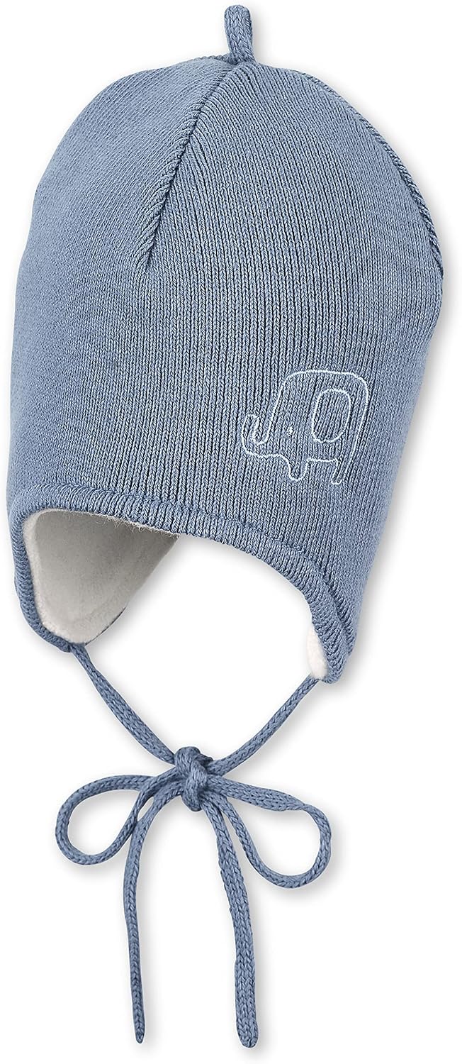 Sterntaler Baby Strickmütze Elephant Cap, Blue, 49 Unisex Children, blue, 49