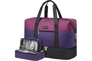 "Multifunctional Weekender Bag with Shoe Compartment"