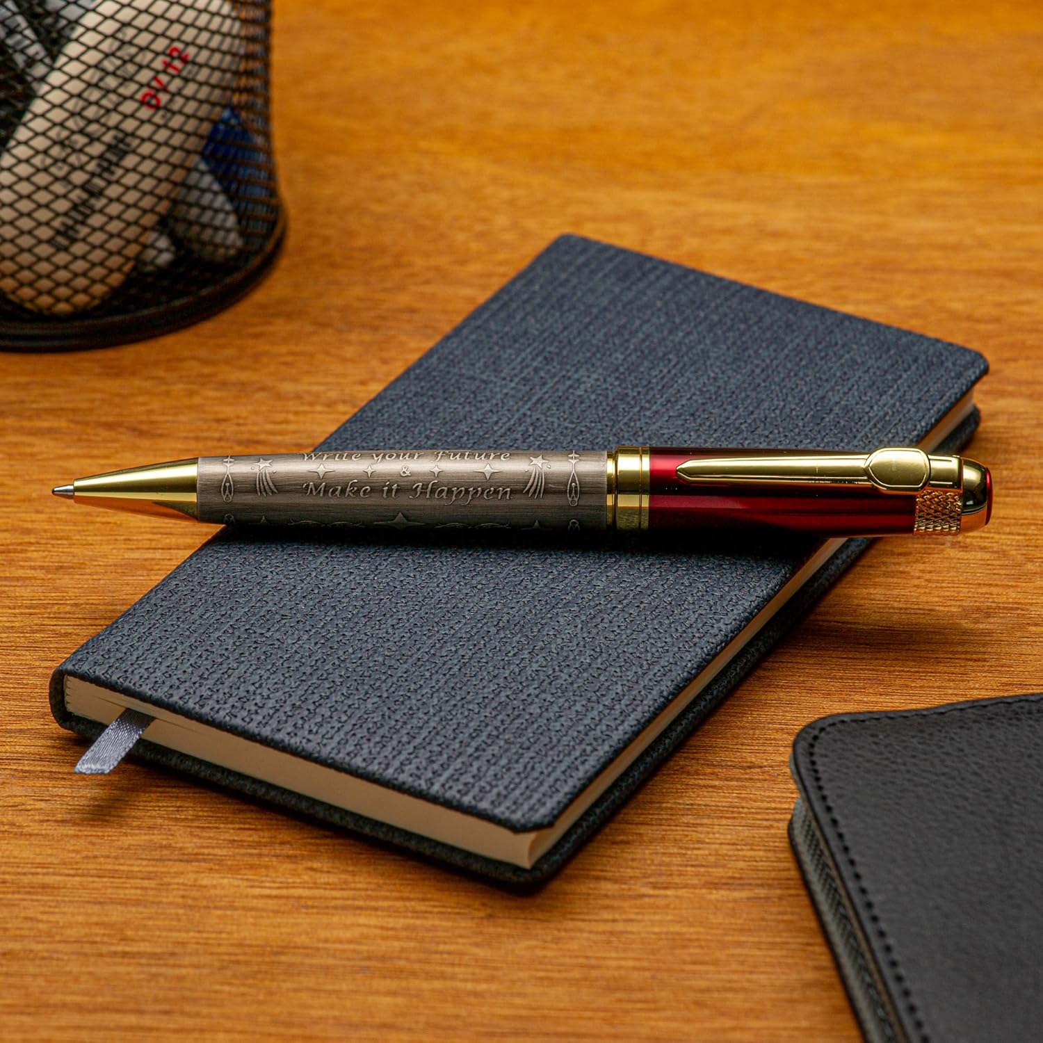 S&R Somit Fancy Pen Bundle of Golden Rose and Red Gold with Gift Boxes Valuable Luxury Pen for Business and Office, Executive Gift - Special Engraving & Led Decorative Box