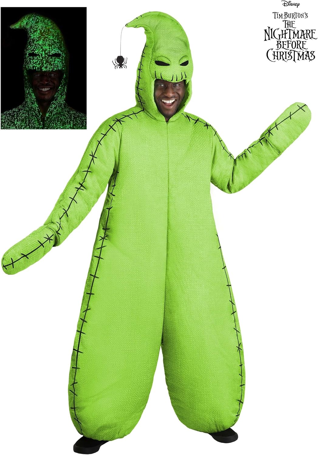 Glow in the Dark Disney Adult Oogie Boogie Costume | Nightmare Before Christmas Halloween Costumes