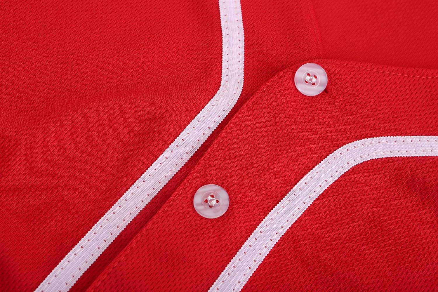 Mens Button Down Plain Baseball Jersey, Blank Softball Team Uniform, Hip Hop Hipster Short Sleeve Active Shirts - Image 4