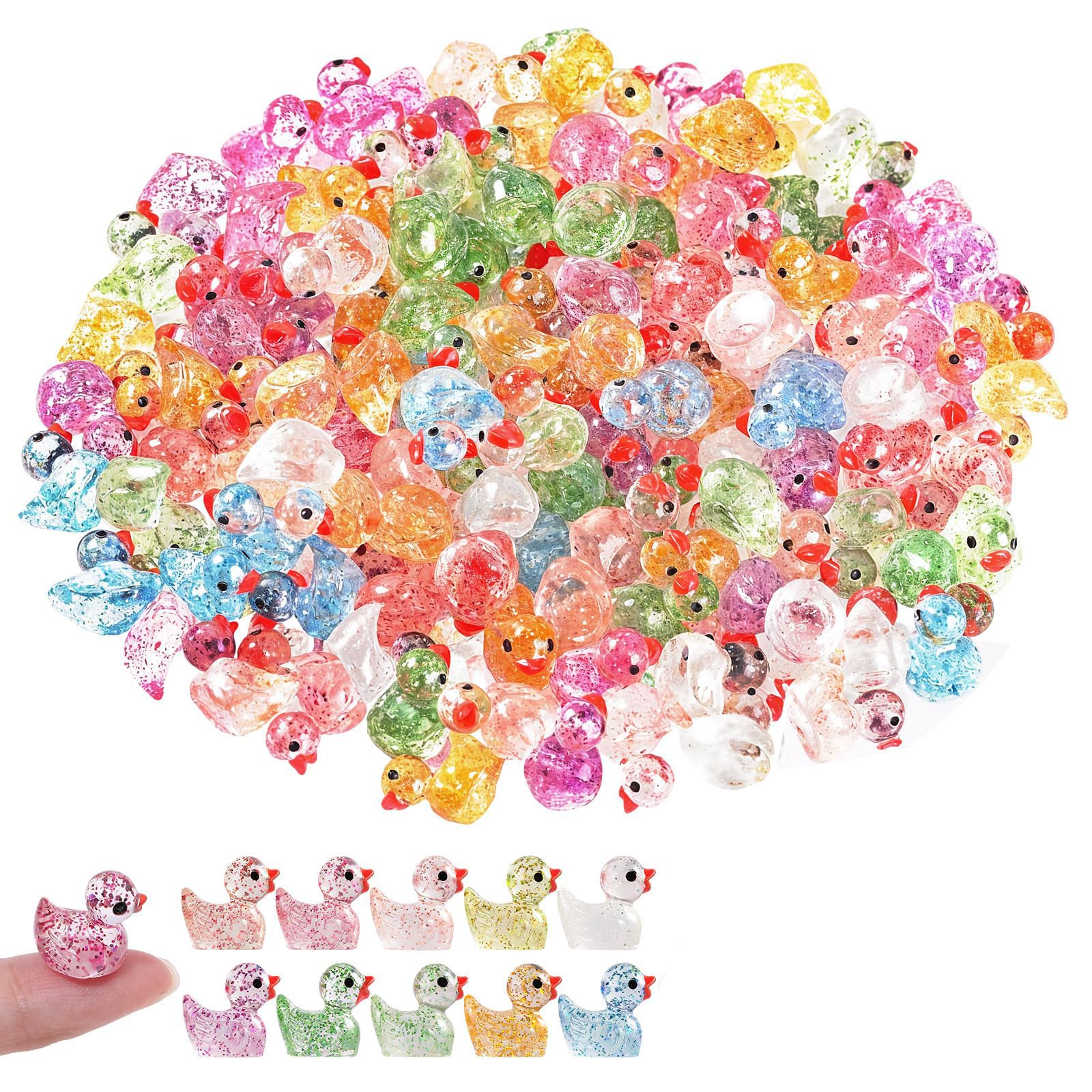 50Pcs Miniature Decorative Items, Miniature Toys, Small Ducks Bulk Glow in The Dark Figures for Dollhouse Decor Accessories Garden Micro Landscape Aquarium Potted Tiny Homes-image-40