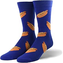 Crazy Socks Fun Food & Snack Novelty Crew Socks Takeout & Fast Foods Styles Unisex Large Comfy Gift Socks