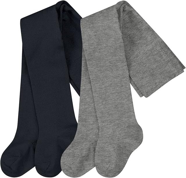 FALKE Uniseks - niemowlęta Rajstopy Family 2-Pack B TI Zrównoważona Bawełna grube jednokolorowe 2 Pak, Wielokolorowy (Sortiment 0010), 74-80 (6-12 miesiące)