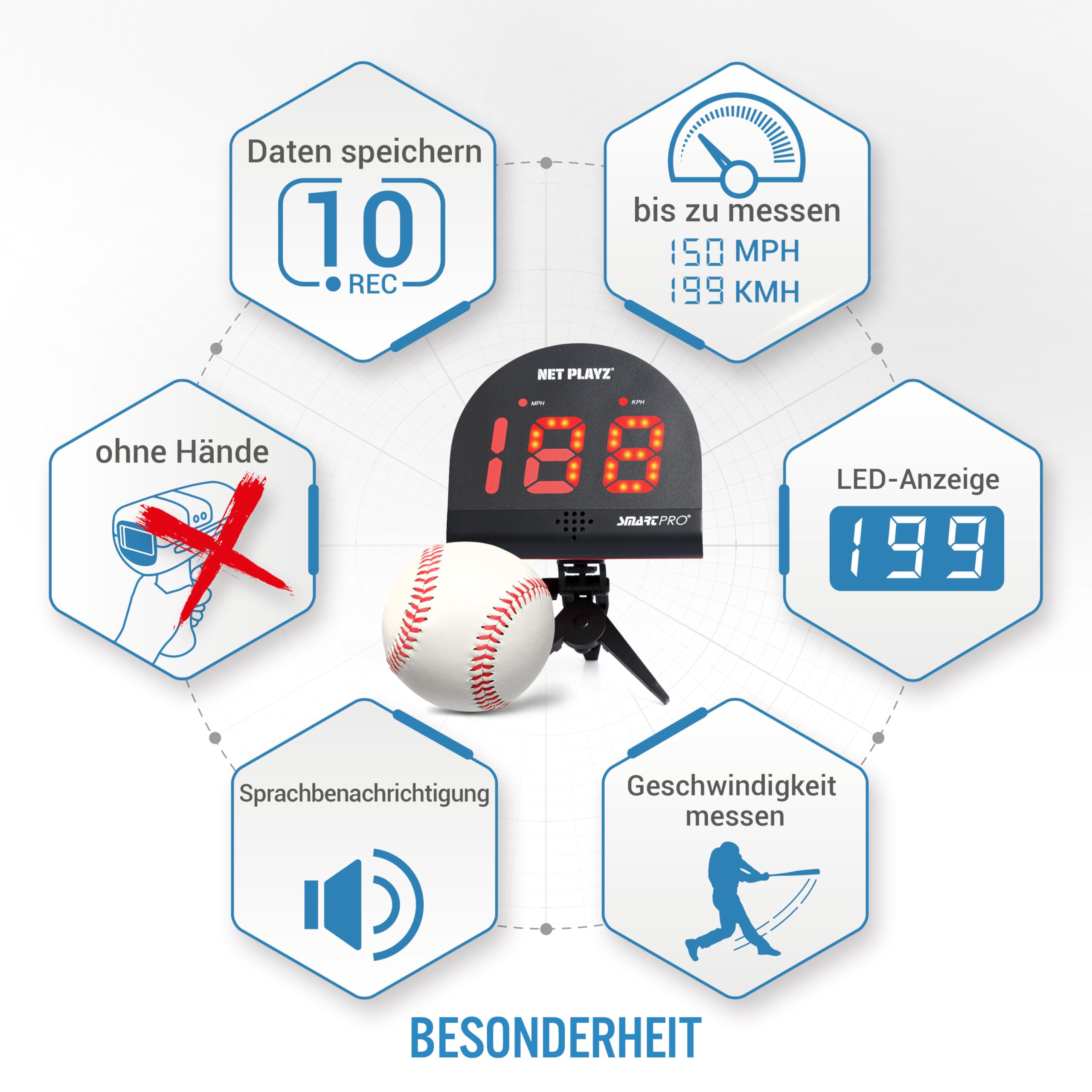 NET PLAYZ SMART PRO 速度測定器 SPORTS RADAR | SMART PLAYZ From NET PLAYZ, NetPlayz, Sports