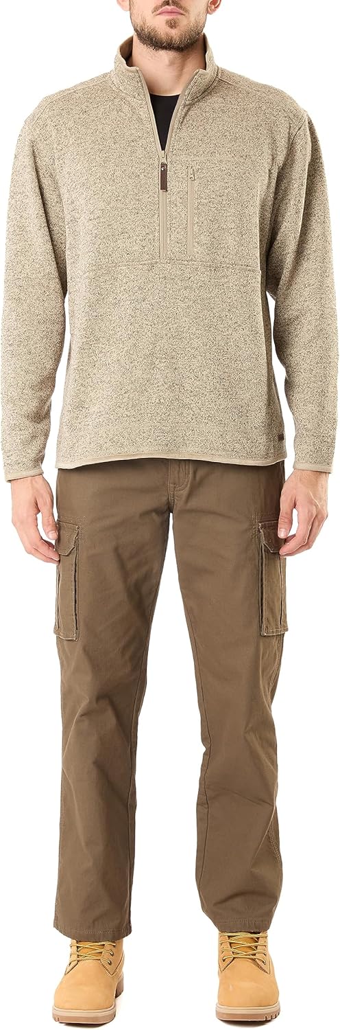 Smith's Workwear mens 1/4 Zip Sweater Fleece Jacket - Image 6