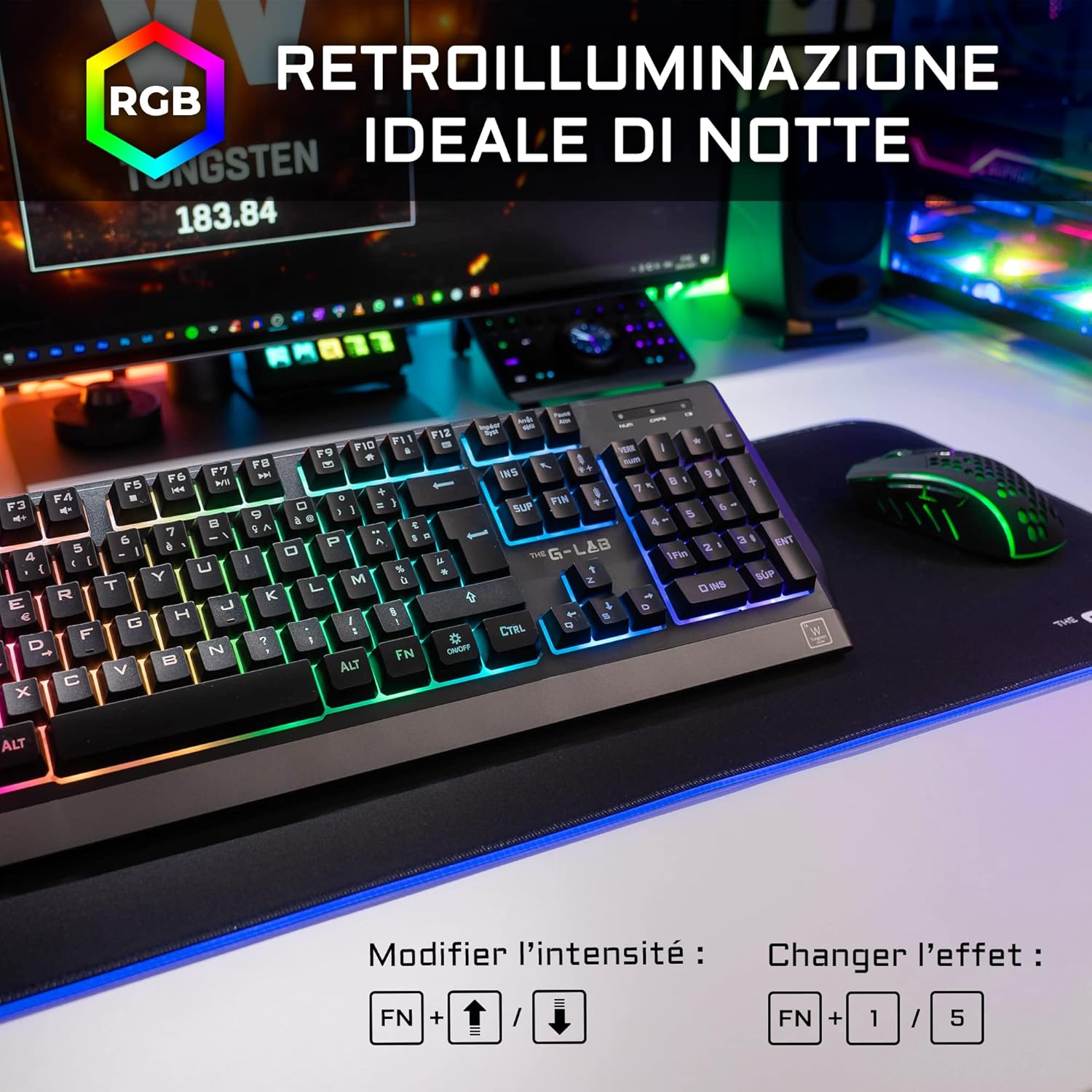 THE G-LAB Combo TUNGSTEN Keyboard with RGB backlighting