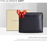 Vista 7 de Carteras RFID delgadas para hombres - Cartera de bolsillo frontal de piel genuina