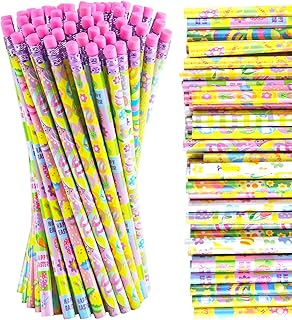 PLULON 64 pièces crayons de pâques crayons sur le thème de pâques papeterie amusants remplisseurs de panier de pâques pour fournitures scolaires et cadeaux de fête pour enfants