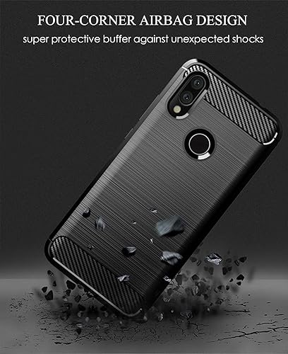 Miniatura 3 de Asuwish Funda de teléfono para Xiaomi Redmi 7Y3 con protector de pantalla de vidrio templado y accesorios de celda de silicona suave de goma delgada