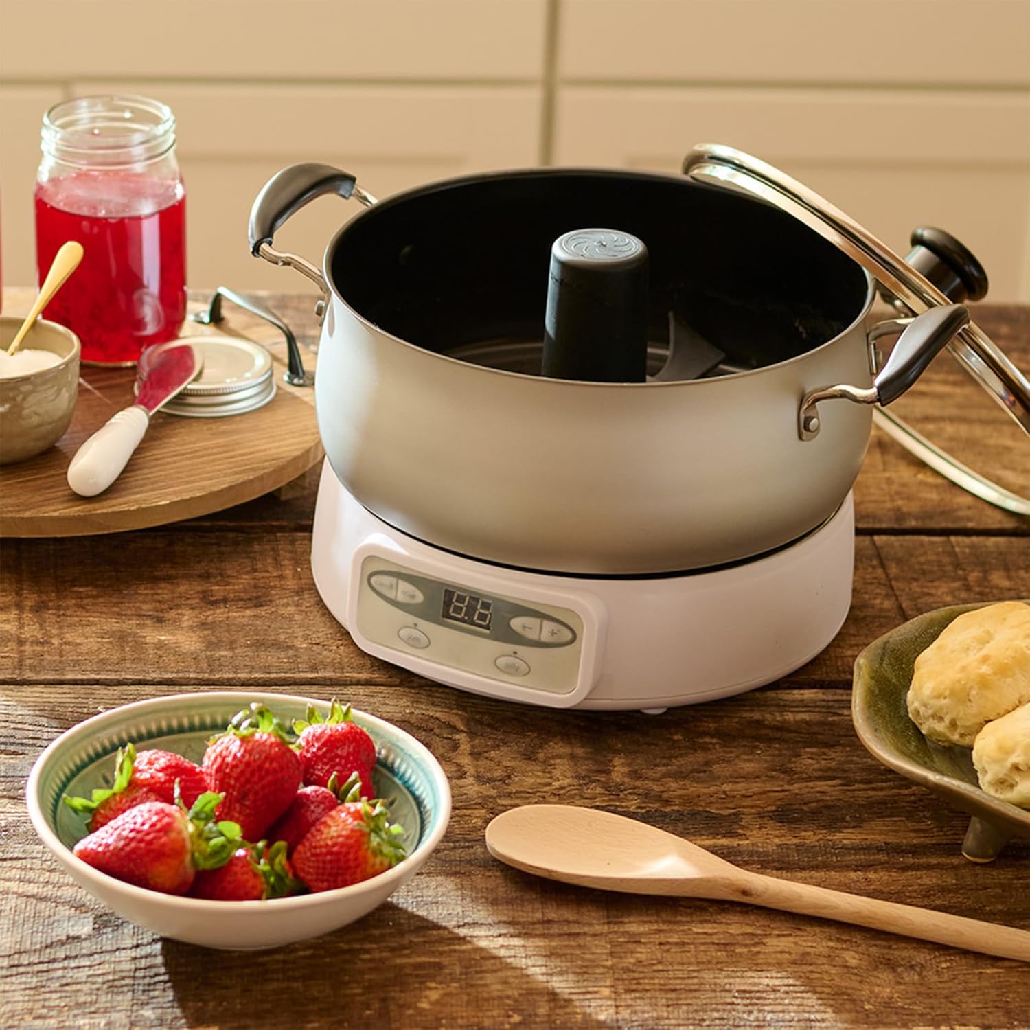 Roots & Harvest Automatic Jam and Jelly Maker, Silver – Easy-to-use