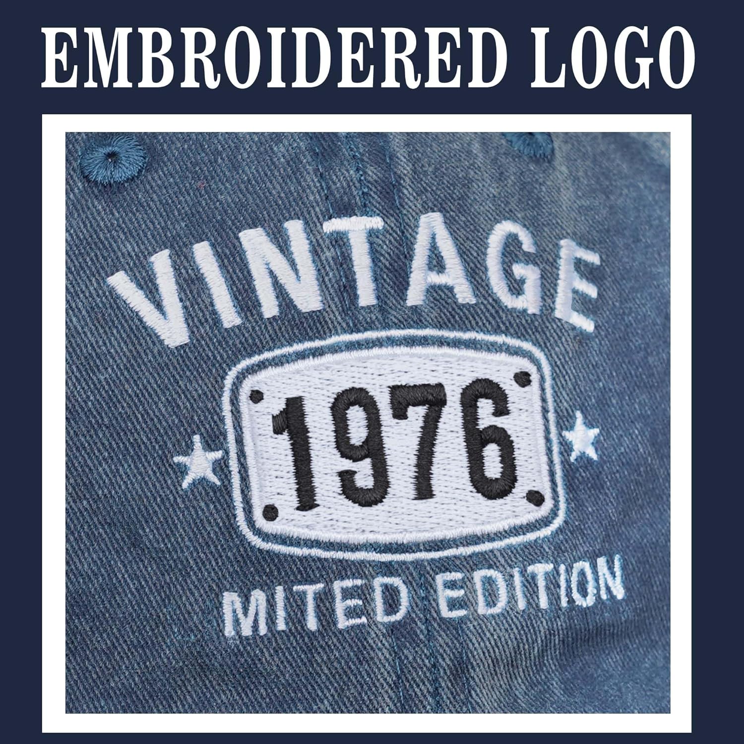 50th Birthday Gifts for Men Women 1975 Vintage Hats 50 Gift Ideas Baseball Cap - Image 2