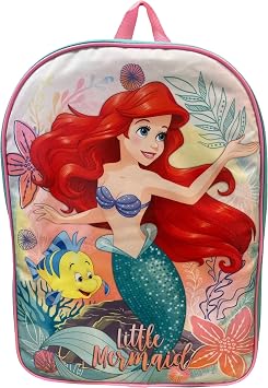 Ruz Kids Licensed 15 Inch School Bag Backpack Little Mermaid
