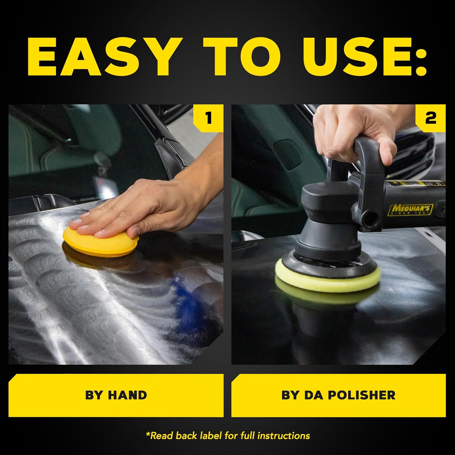 Meguiar's Ultimate Polish – High-Gloss Polish for a Show Car Shine – Permanently Removes Light Swirls to Produce a Deep, Wet Reflection with a High Gloss Shine - Easy to Use, 16 Oz